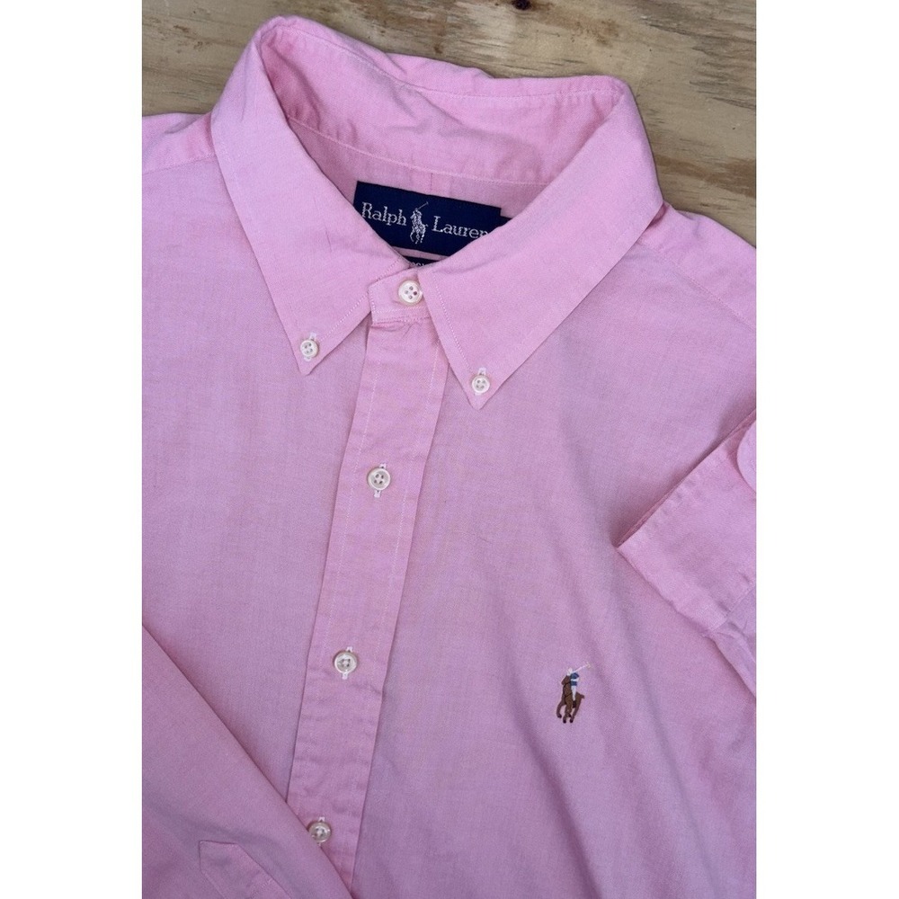 Polo Ralph Lauren Lightweight Oxford Large Solid Pink Button Down Classic Fit